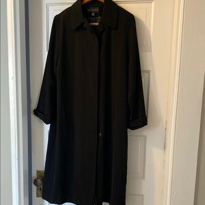 Black Trench Coat Classic Long Style